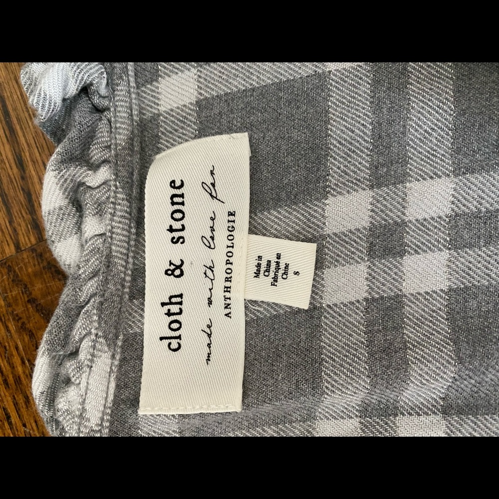 Anthropologie grey plaid shirt - Picture 4 of 4